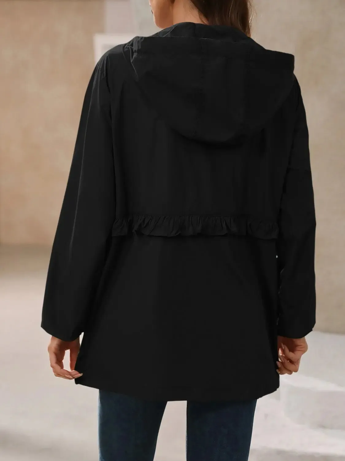 Beautiful Women's Waterproof Hooded Windbreaker