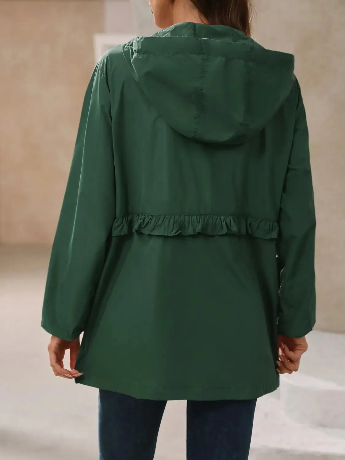 Beautiful Women's Waterproof Hooded Windbreaker
