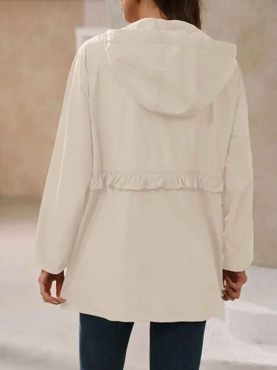Beautiful Women's Waterproof Hooded Windbreaker