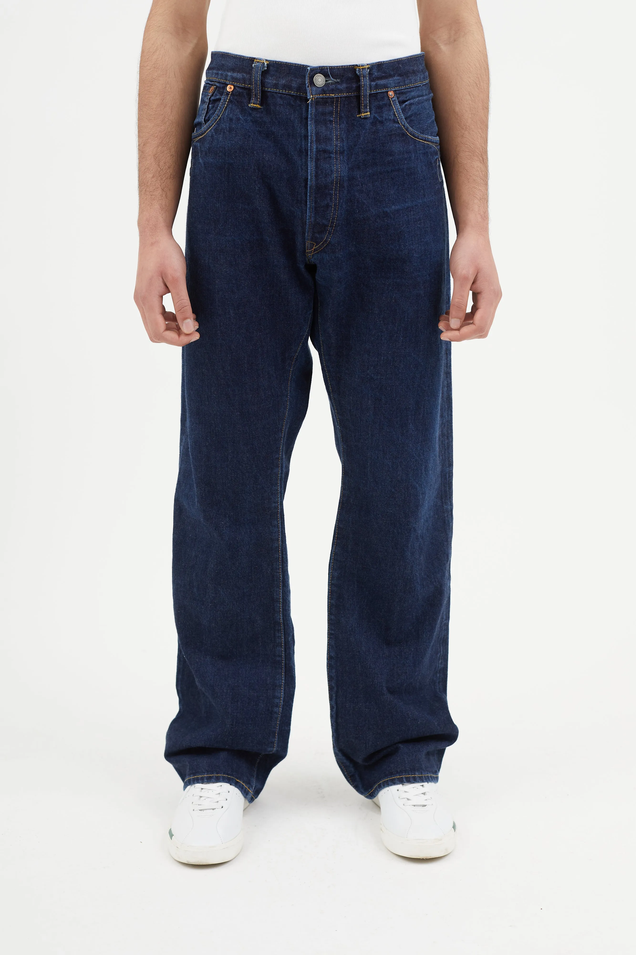 Blue Bootcut Jeans