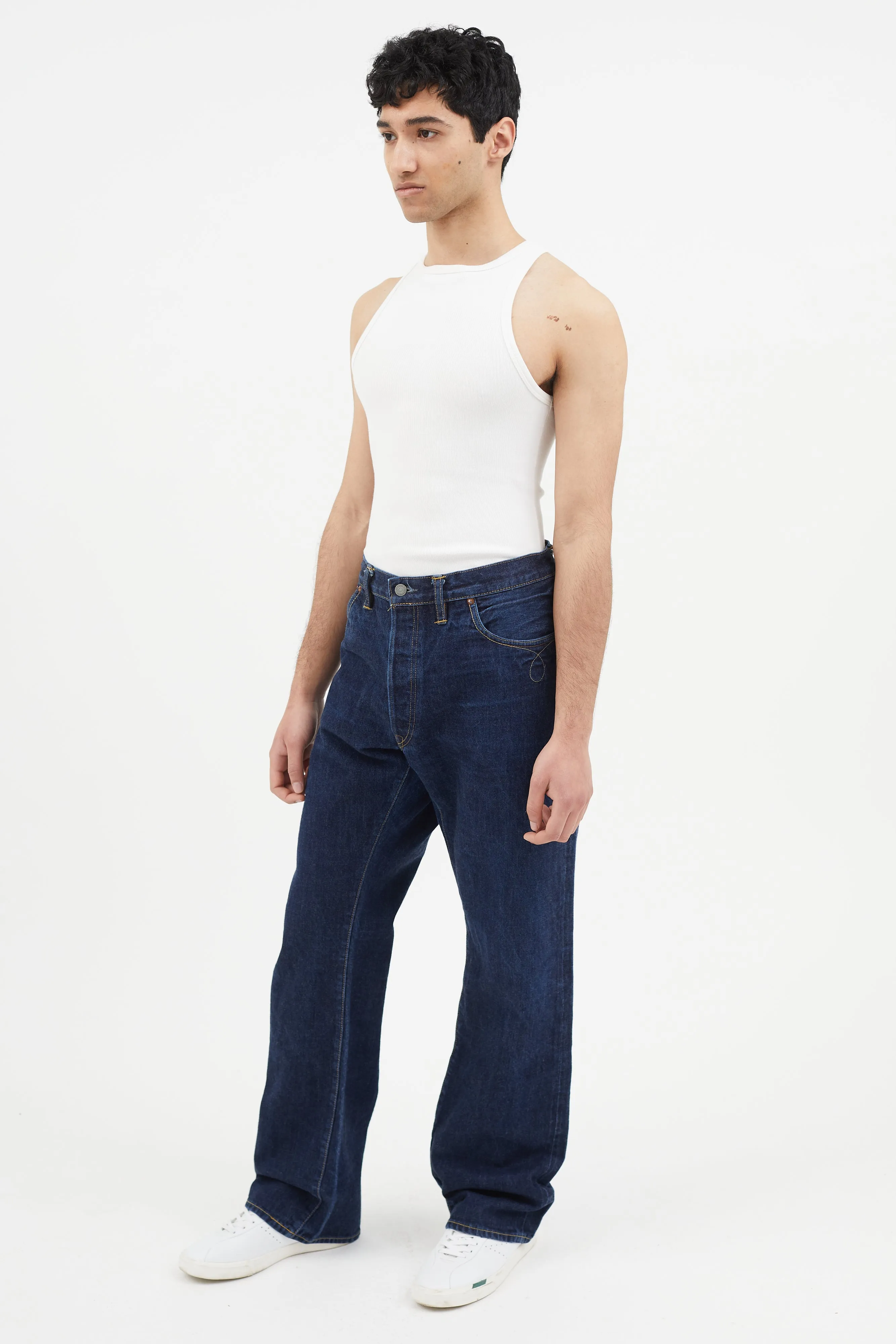 Blue Bootcut Jeans
