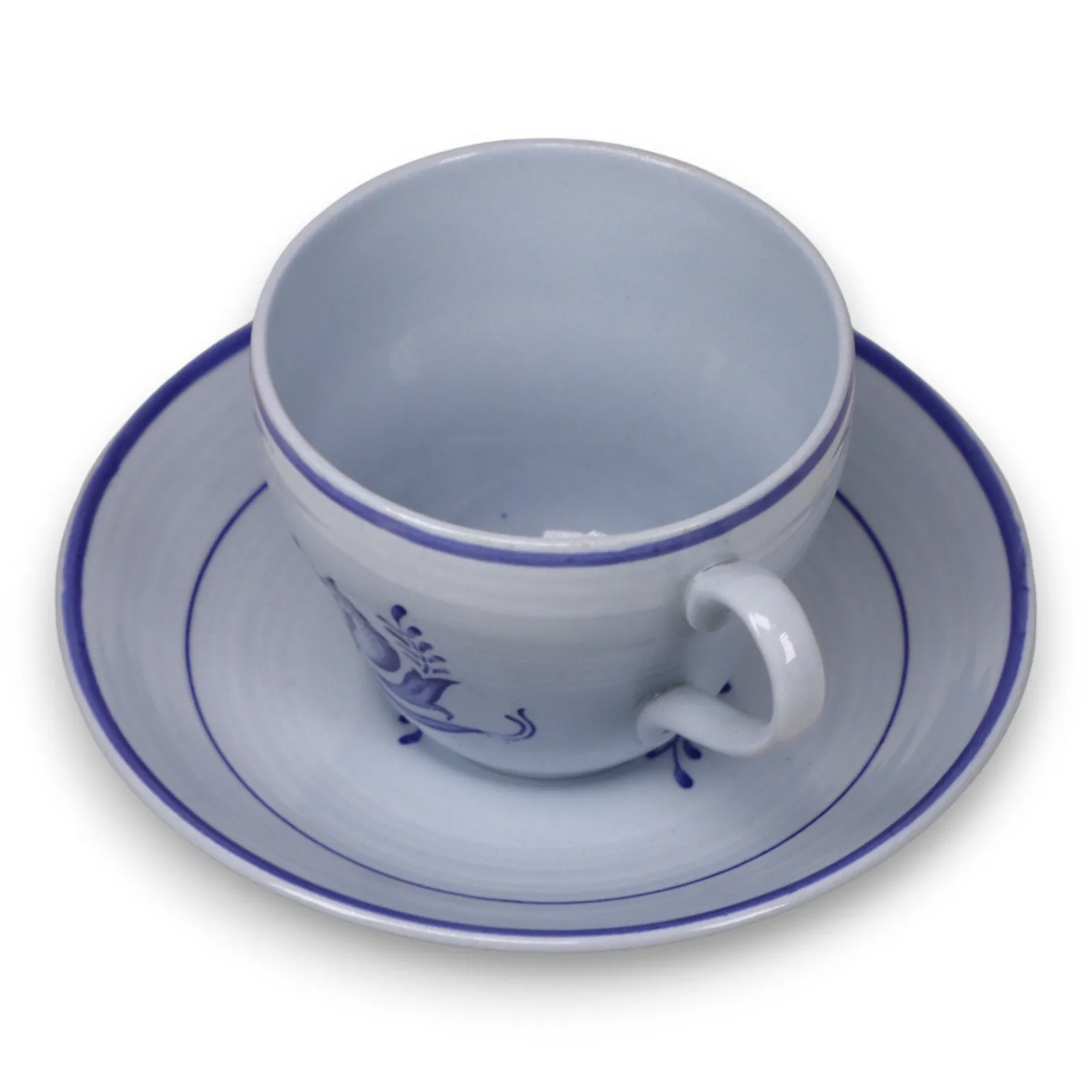 Booths Tulip Blue Mist Tea Cup Saucer Set Made in England
