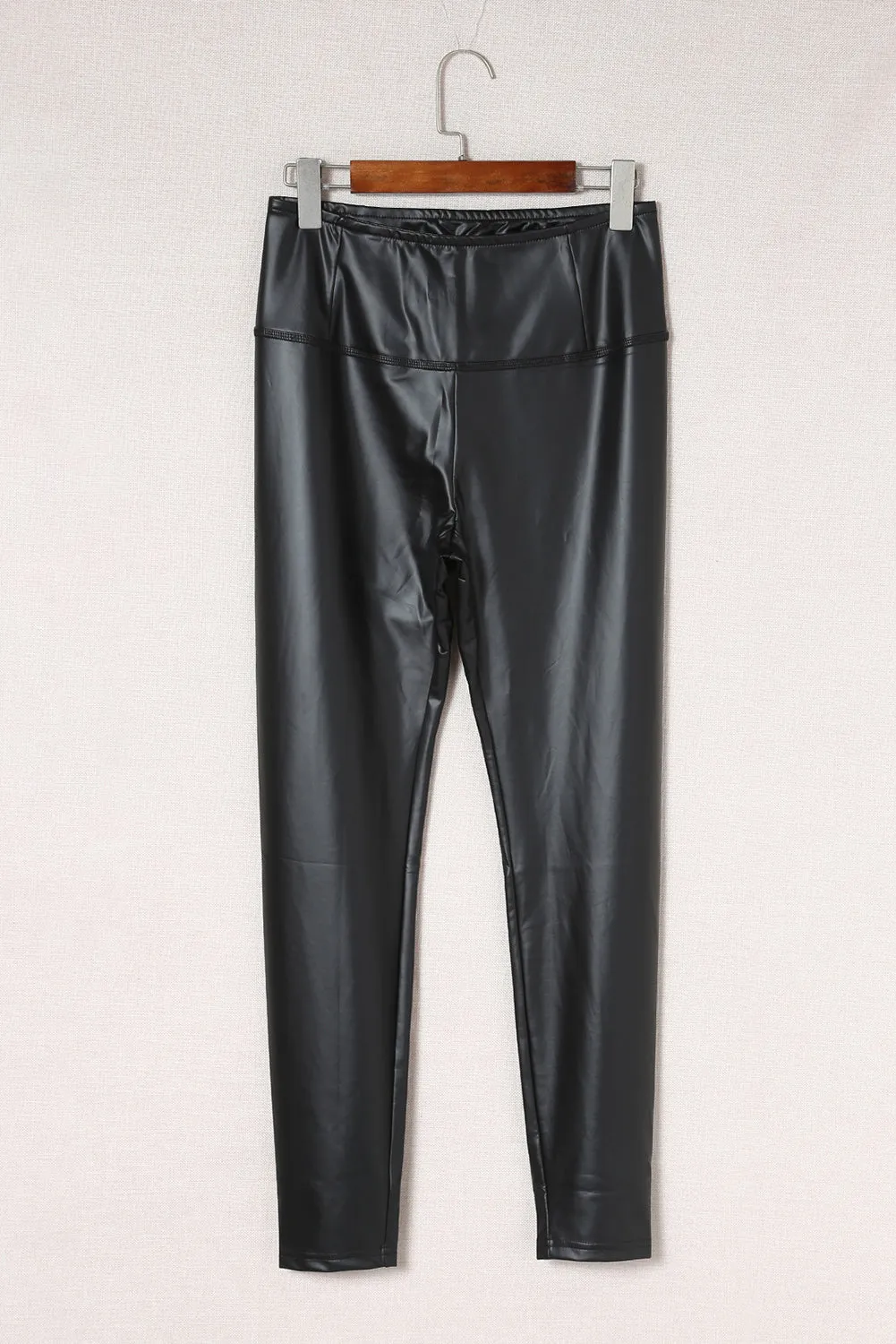 Faux Leather High Waist Skinny Leggings - Rachel