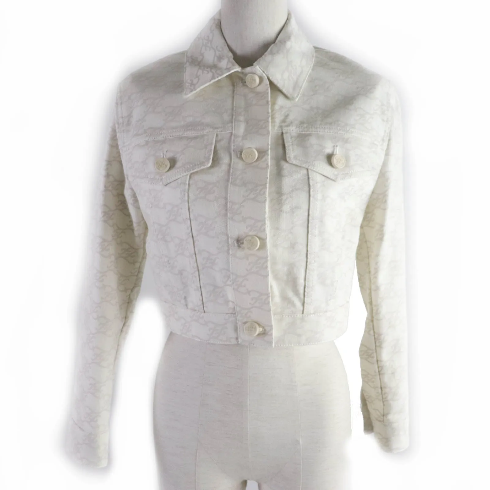 Fendi Cotton Karligraphy Logo Denim Jacket Women