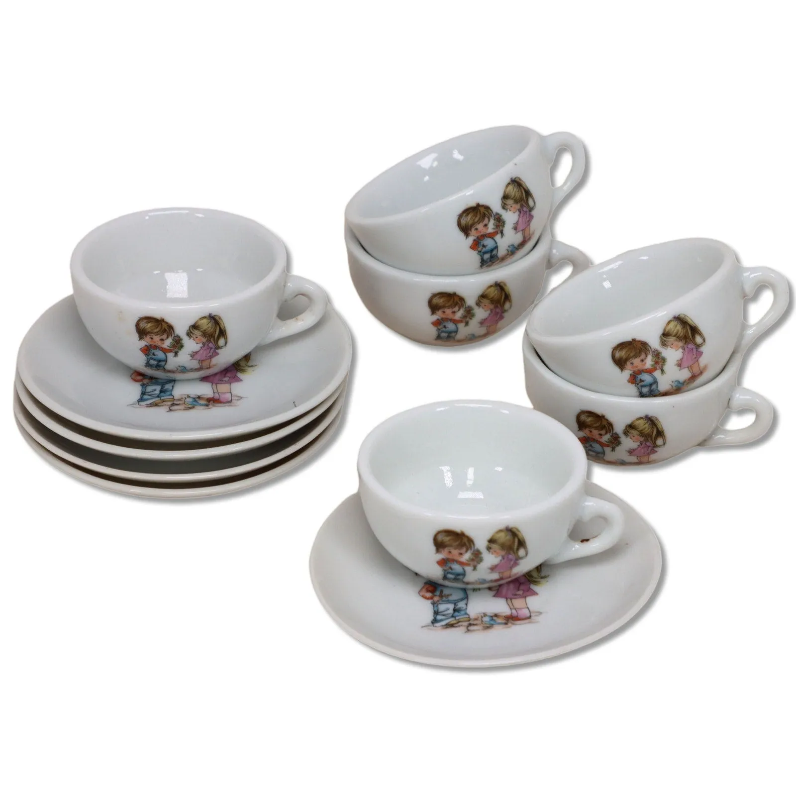 Japanese 18pc Mini Childrens Doll Porcelain Tea Set Vintage 1950's