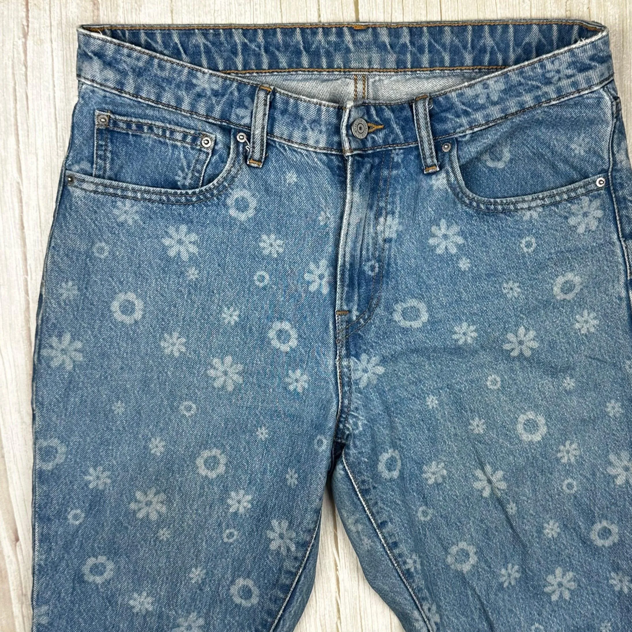 Levis Flower Denim Petite Boot Flare Jeans- Size 32