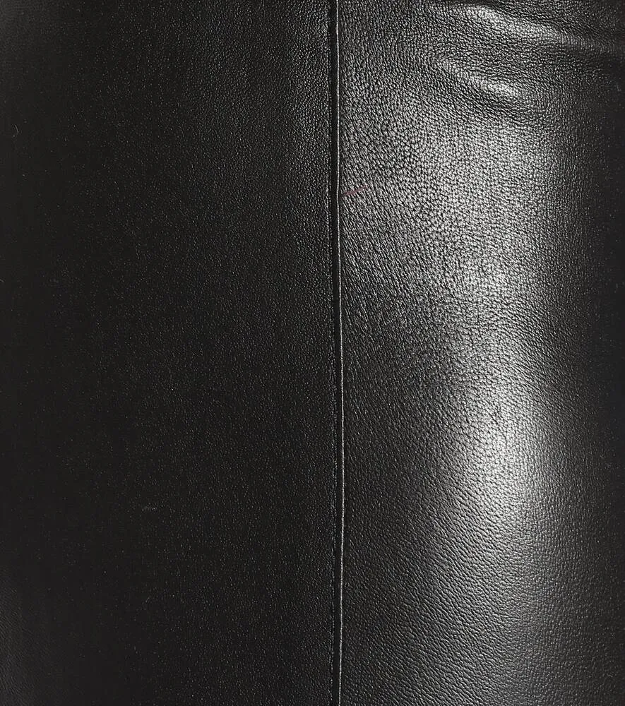 Mid-rise leather leggings JOSEPH, black