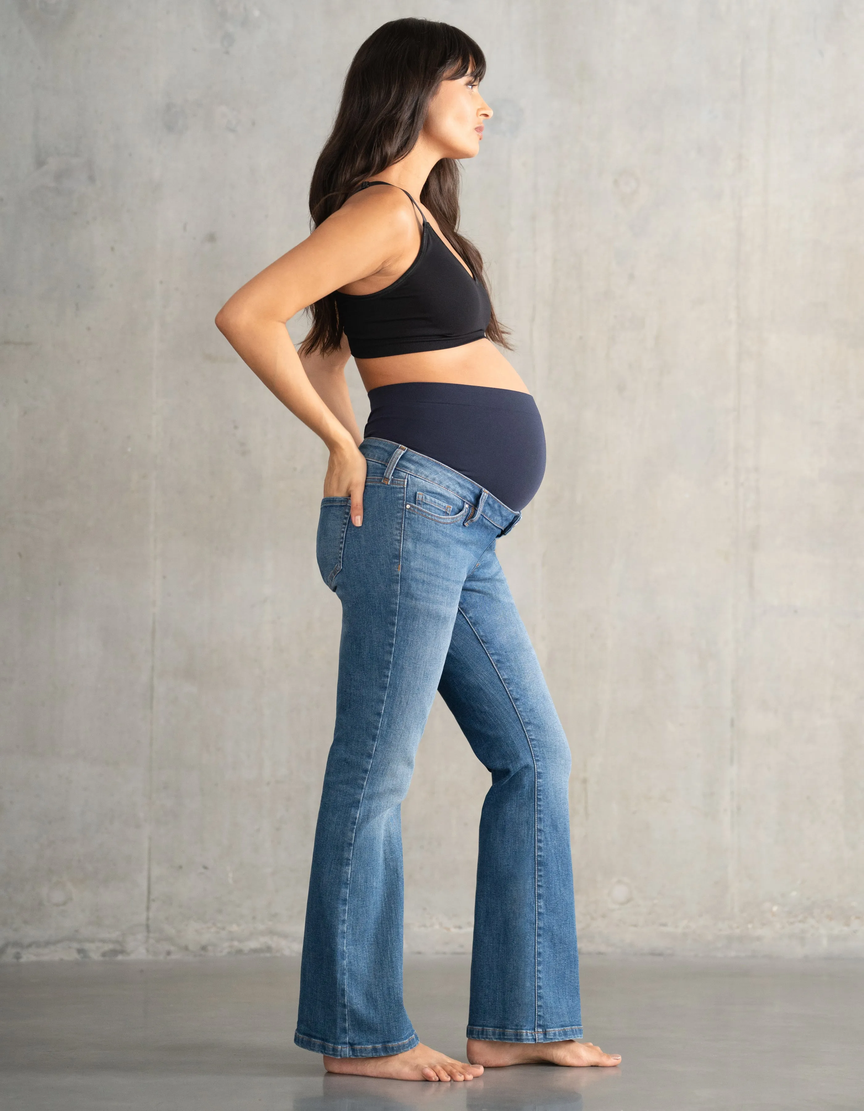 Organic Cotton Bootcut Maternity Jeans