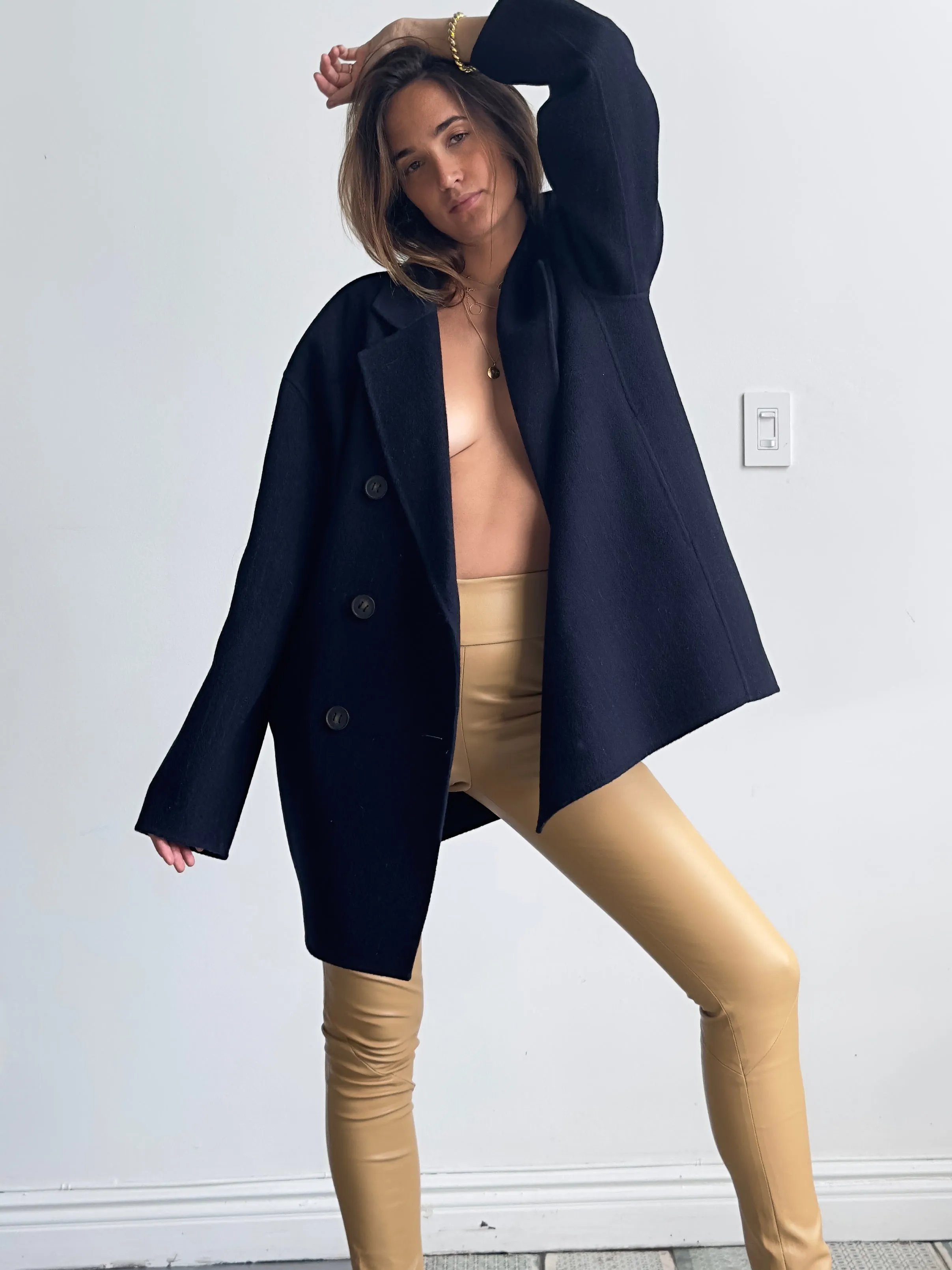 OT LEGGINGS NUDE LEATHER -SOLD OUT