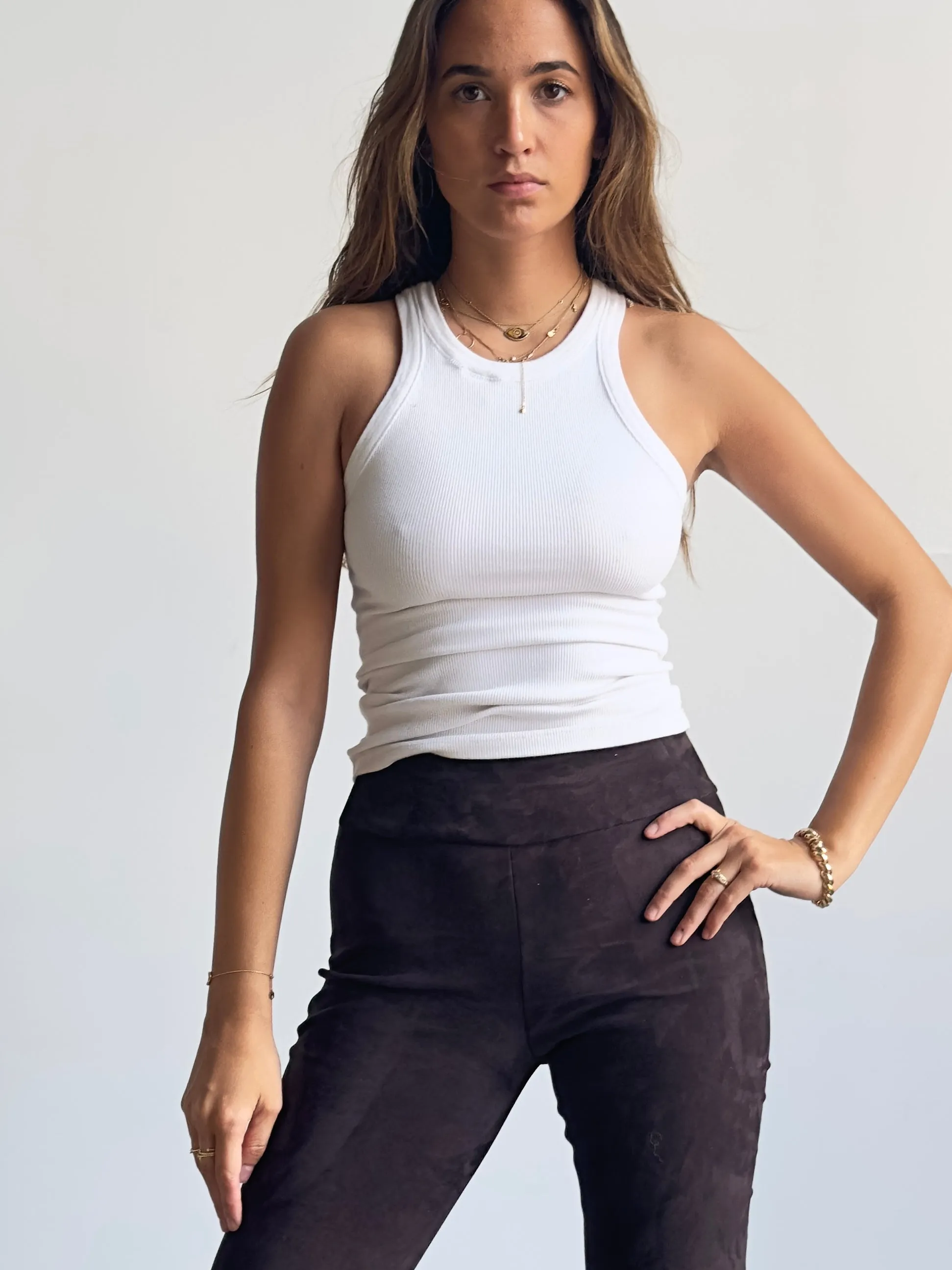 OT LEGGINGS PRUNE SUEDE