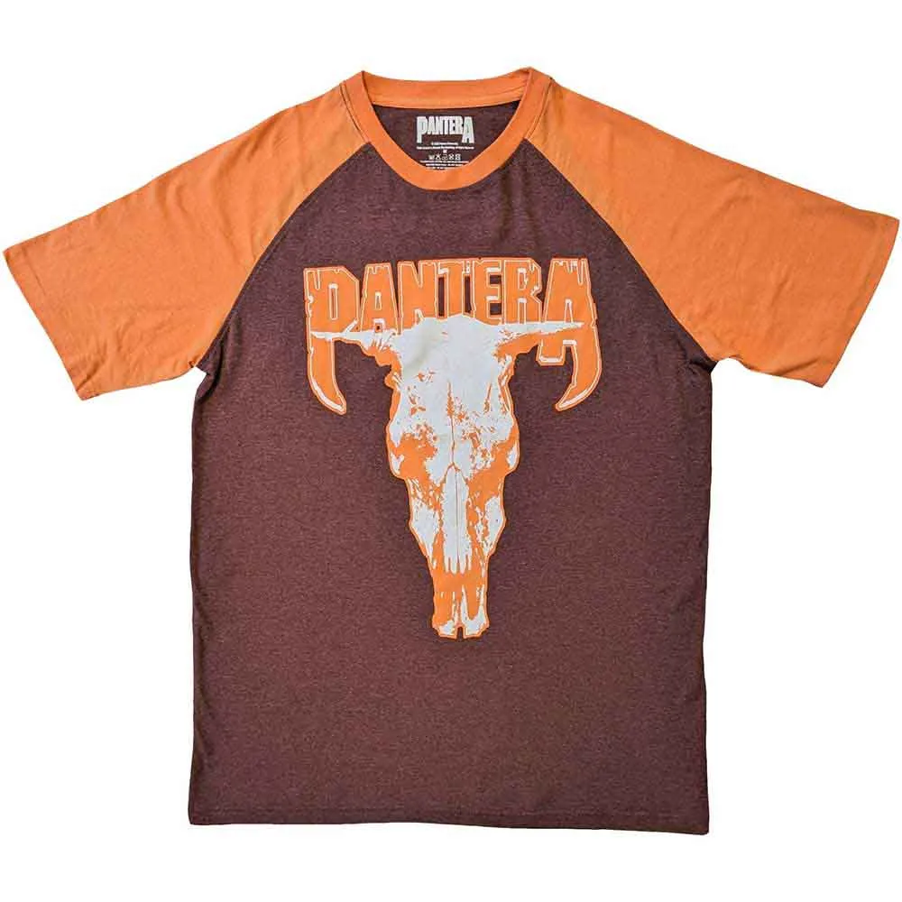 Pantera "Skull" Brown / Orange Raglan T shirt