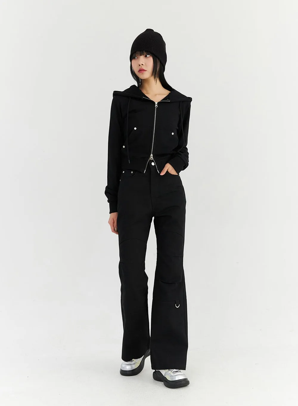 Pintuck Bootcut Pants CN306