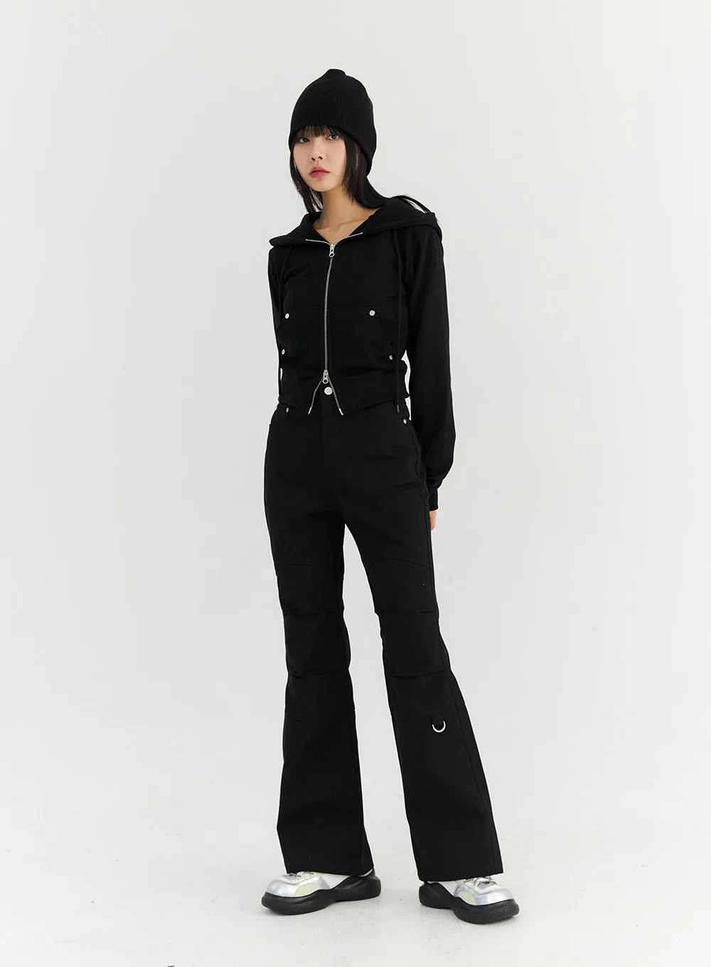 Pintuck Bootcut Pants CN306