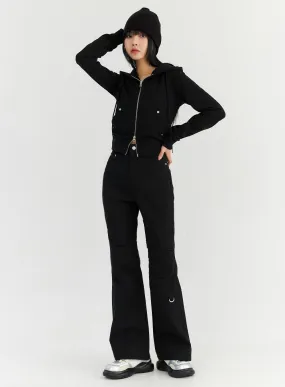 Pintuck Bootcut Pants CN306