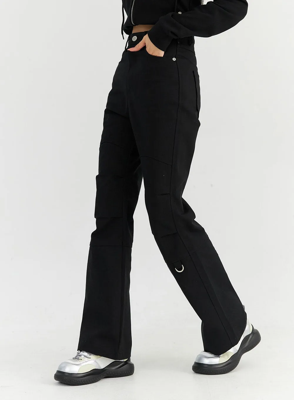 Pintuck Bootcut Pants CN306